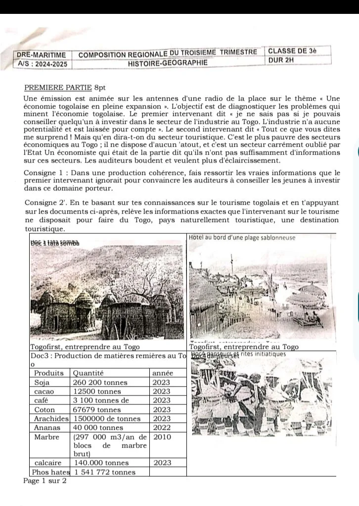 ÉPREUVES HG/ ECM 3e