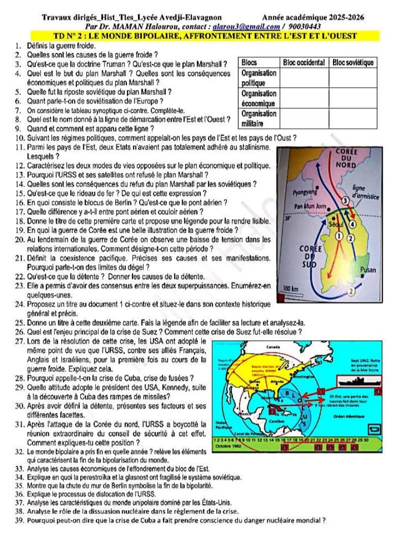 RÉVISION HISTOIRE TLE