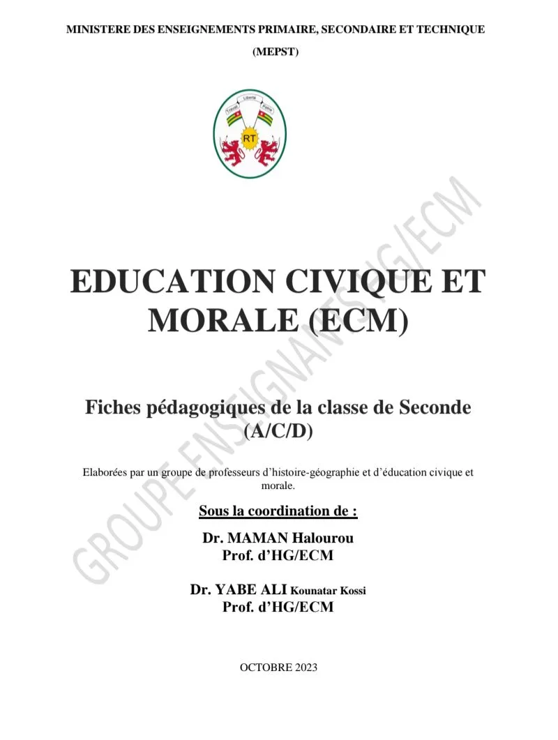 FICHES PÉDAGOGIQUES ECM 2ND