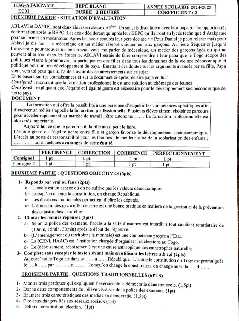 COMPILATION D'ÉPREUVES BEPC BLANC VO ET PL-EST (edusocialnews)