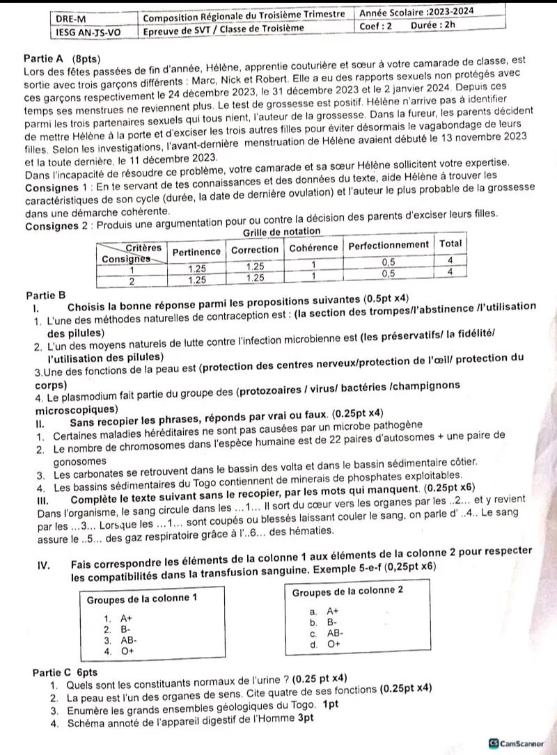 RÉVISION ÉPREUVES SVT 3E TOUTES LES RÉGIONS
