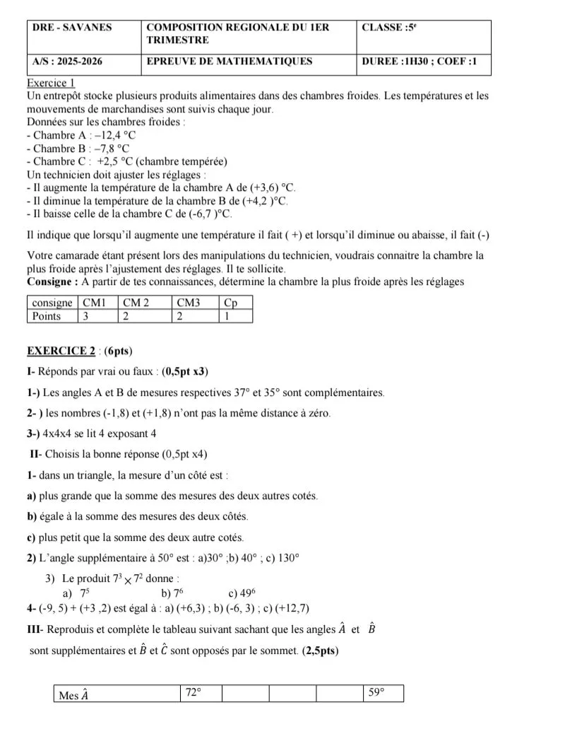 ÉPREUVES DE MATHS ET TD 6e EN 3e :edusocialnews