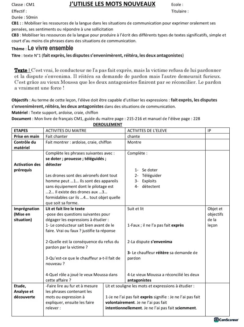 FICHES PÉDAGOGIQUES CM1 SEMAINE 23-24 TOUTES DISCIPLINES: