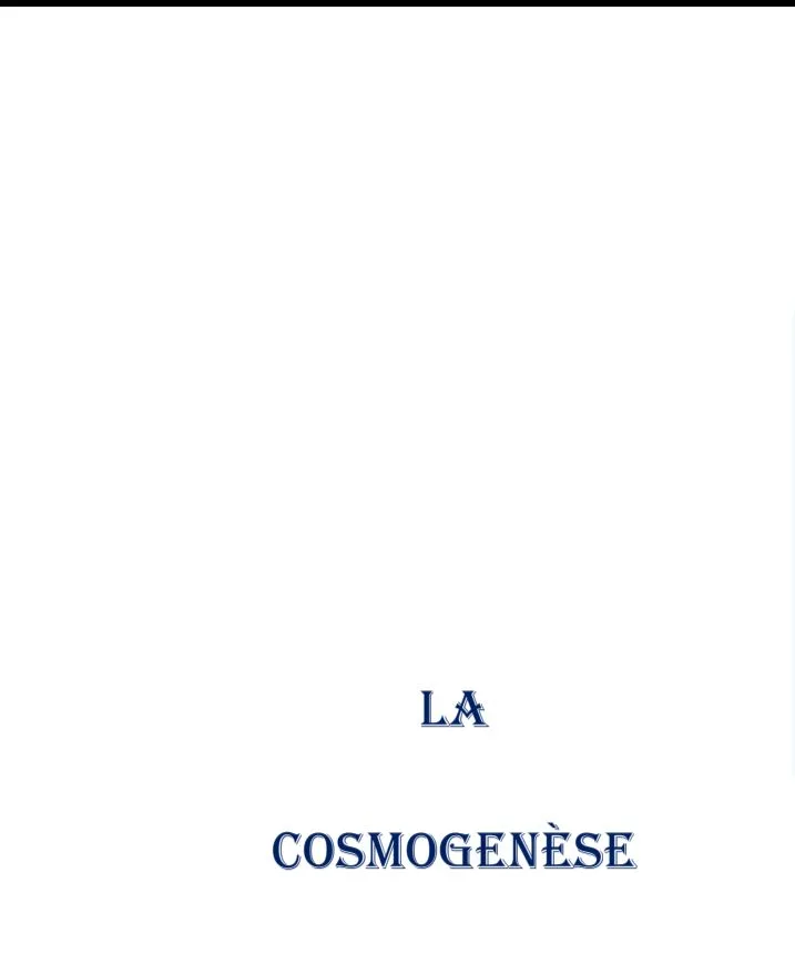 LA COSMOGENESE