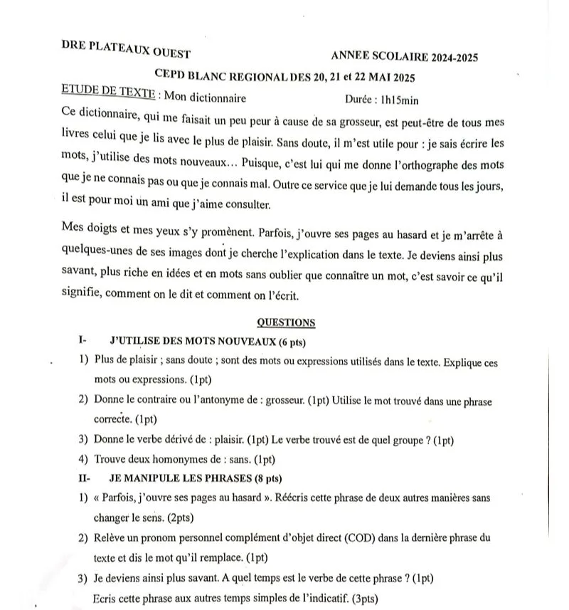 CEPD BLANC RÉGIONAL PLATEAUX OUEST 2025