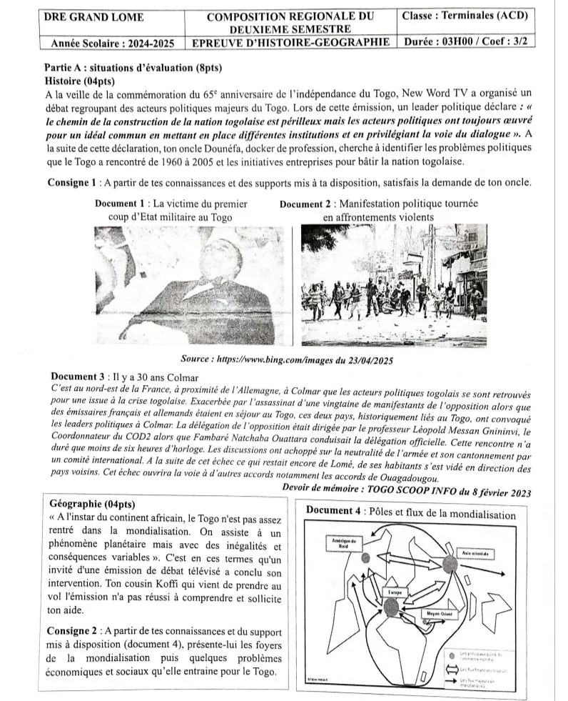 HISTO-GEO TERMINALE SUJETS CORRIGÉS