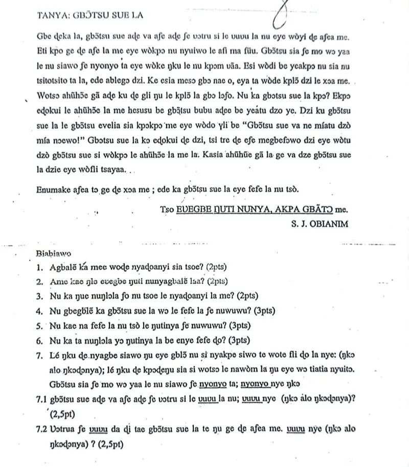 ÉPREUVES D'EWE