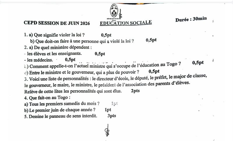 CEPD 2026 ÉPREUVES JOUR 1