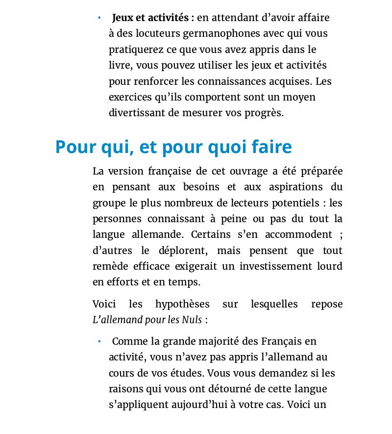 L'ALLEMAND POUR LES NULS