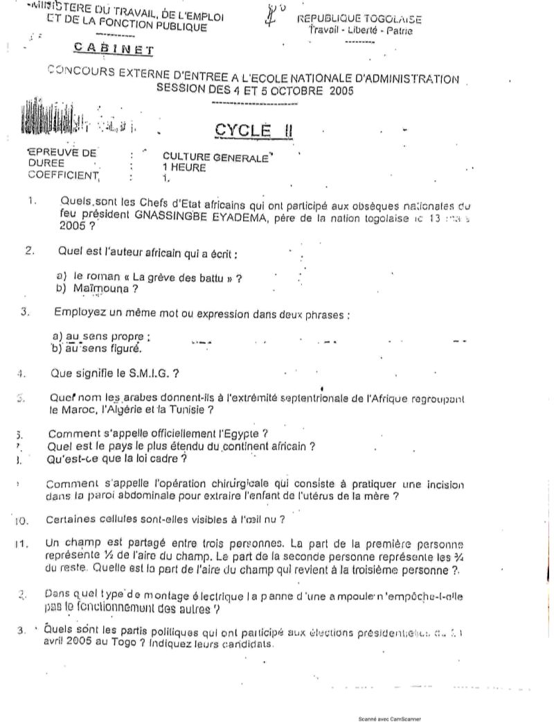 CONCOURS ENA  COMPILATION D'ÉPREUVES