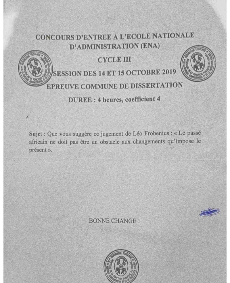 CONCOURS ENA COLLECTION D'ÉPREUVES