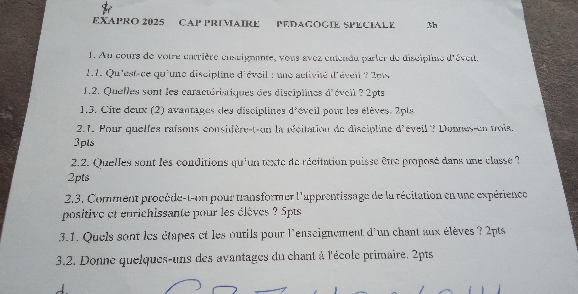 ÉPREUVES CAP PRIMAIRE 202505 edusocialnews